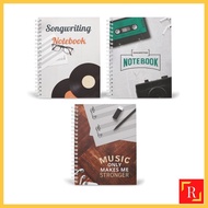 Music Spiral Notebook/Double Ring Notebook/Stave Staff Book-(A4 | Blank/Piano | 80gsm)-Manuscript Paper/Sheet|ROYCE PUBLISHING