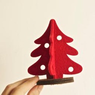 【EM】毛氈不織布聖誕樹立體擺飾（紅）zakka居家飾品 卡片禮物MUJI無印良品風格飾品架