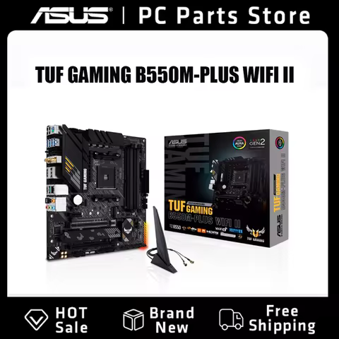 ASUS TUF B550M-PLUS WIFI II motherboard can be paired with AMD R5 5600X processor