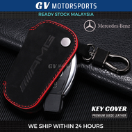 Mercedes Benz Key Cover Case Car Suede Leather Keychain For CLA GLA GLK AMG GLC C200 B200 S C E Clas