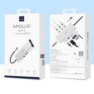 WIWUOriginal APOLLO A931HRT 9 In 1 Aluminum USB Type-C Adapter Hub