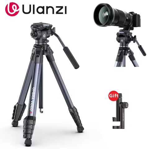 Ulanzi OMBRA VIDEO II DSLR Camera Phone Tripod Overhead 5 Sections Support 1/4" Screw Plate for Outd