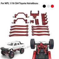 Pedal Rod Suspension Frame Rudder Base Rod Seat for WPL 1/16 C64 Toyota Hilux RC Crawler Car Metal U