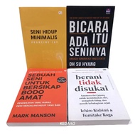 PAKET ISI 4 BUKU BICARA ITU ADA SENINYA + SEBUAH SENI UNTUK BERSIKAP BODO AMAT + SENI HIDUP MINIMALI