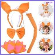 1 Set Animal Costume Cute Animal Ear Headband Cosplay Headband Bowtie Animal Tail Prop Gloves  kenai