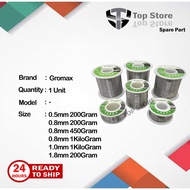 Gromax Soldering Lead 0.5mm 200Gram 0.8mm 200Gram  0.8mm 450Gram  0.8mm 1KiloGram 1.0mm 1KiloGram  1
