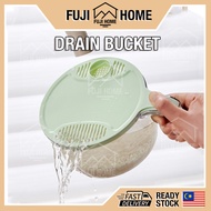 🏠READY STOCK🏠Vegetable Basin Rice Washing Basket Rice Drain Fruit Vegetable Wash Basket Plastic Drai