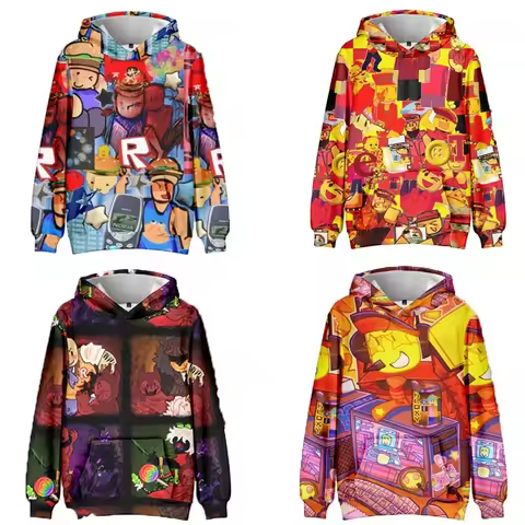 New Roblox Forsaken Gubby Creative Cartoon Trendy 3D Printing Anime Peripheral Hooded Sweatshirt Hoo