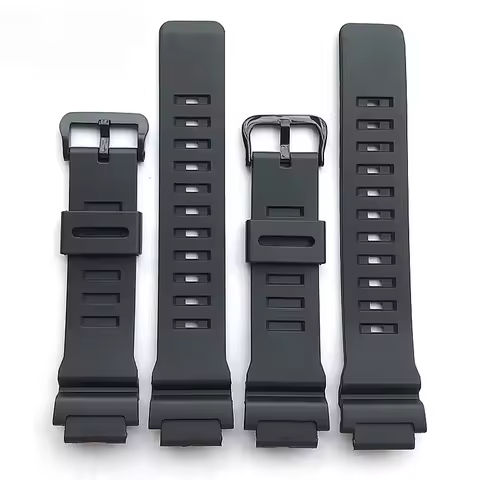 Watch accessories For Casio WS-1400H WS1300 WS-1500 W-737H AE-1500 series Resin Silicone Black Strap
