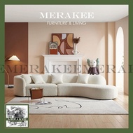 MERAKEE Fabric 1/2/3/4 Seater Sofa Solid Wood Frame Technology Fabric Teddy Plush Living Room Furniture XC81