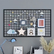 Grid Ornament Rack Grid Wall-Mounted Square Iron Hanging Shelf