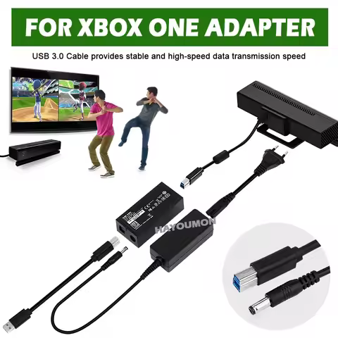 Upgraded NEW Version For Xbox One For XBOX ONE S Kinect Adapter 2.0 / 3.0 USB AC Adapter Power Suppl
