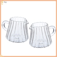 2pcs Espresso Frothing Pitcher Creamer Container Glass Frothing Pitcher Coffee Pitcher Creamer Dispe