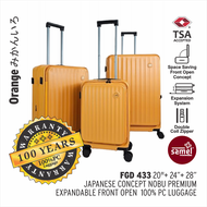 SAMEL 3IN1 FGD 433 JAPANESES CONCEPT NOBU PREMIUM EXPANDABLE FRONT OPEN 100% PC LUGGAGE