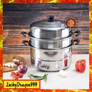 ✜◈Non-Stick 3 Layer Steamer Cooking pots Cooking Pan Kitchen Pot Siomai Steamer Siopao Steamer