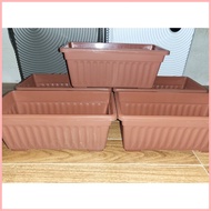 5pcs. BIG brown rectangle pots for plants 32x15x13 cm / paso / garden pot / plant tray / pechay pot