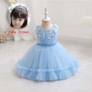 Formal Dress for Kids Girl Mesh Embroidered Princess Gown for Girls 1 2 3 4 5 Years Old Wedding Party Dress Baby Girl Birthday Dresses