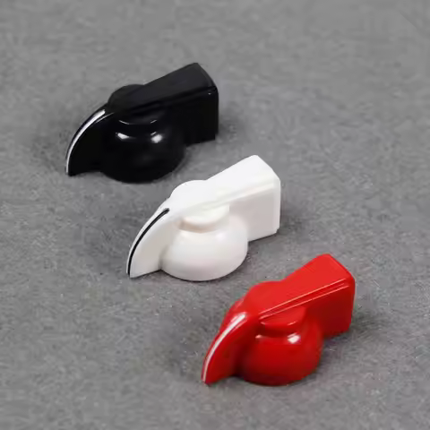 FLEOR 6pcs Big Chicken Head Knobs Amplifier Amp Guitar Effect Pedal Knobs ,Red/Black/White Choose