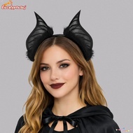 EUCALYPTUSUJ Bat Ears Headband, Handmade Faux Fur Animal Headdress Cosplay, Gothic Realistic Furry S