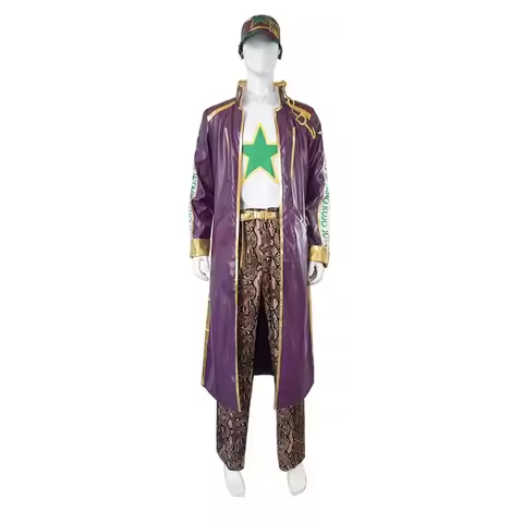 2026 JoJo'S Bizarre Adventure Kujo Jotaro Stardust Crusaders Cosplay Costume Coat Pants Hat Suit Man