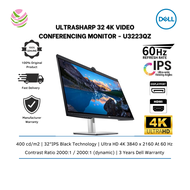 Dell U3223QZ UltraSharp 32" 4K UHD 3840 x 2160 Video Conferencing IPS Monitor with Webcam, Speakers 