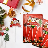 Christmas Cake Topper Set 1 | Christmas Theme | Size 8.5 X 15 Cm (Price listed is for 6 packs) | (Pe