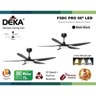 2 Unit DEKA F5DC LED Pro Remote Ceiling Fan 10 / F5DC / 12 Speed X-One DC Motor with LED Light 56'' 