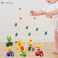 [Cuticate1] Wooden Push Walker, Baby Toys, Learning Toys, Walking Animal Toy for 1 Year Olds