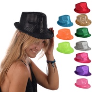 Sequin Fedora Hat Party Cosplay For Kids and Adult Unisex