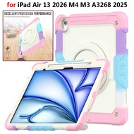 360 Rotation Kids Stand Case for PAD Air13 M4 2026 M3 A3268 2025 M2 2024 Pro 13 Inch 2025 M5 Air 13 