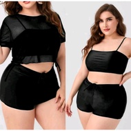 Plus size lace bikini summer outfit 3in1 for womens beach rush guard swimsuit summer outfit women