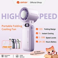 JAMAY F5Pro Portable Turbo Fan High Speed Kipas Mini Foldable Handheld Fan Cooling 199 Level LED Dis