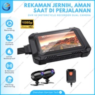 DVR Motorcycle V2 Full HD 1080P | Dual Lens Motorcycle DVR Camera | Motorcycle Recorder Dual Camera 