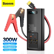 Baseus Car Power Inverter 300W DC 12V/24V To AC 110V/220V Pure Sine Wave Converter Inverters USB Typ