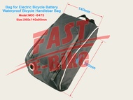(สต๊อกในไทย) อะไหล่จักรยานไฟฟ้า Bag for Electric Bicycle Battery Sport Waterproof Bicycle Handlebar Bag Front Tube Bag Size:260x140x90mm