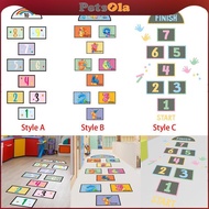 PETSOLA Hopscotch Floor Sticker, Puzzle Sticker for Children Lattice Floor Sticker Art