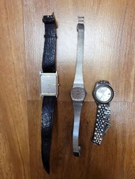 (數十年唔知價,自出合理價高者得)  約為7.80年代樂都"OCTO"女裝錶2隻 + 寶路華"BULOVA"等舊手錶數隻