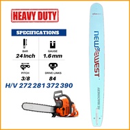 Heavy Duty Husqvarna 61 266 268 272 281 288 365 372 385 390 24" Chainsaw Guide Bar Papan Chainsaw Hu