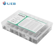 500Pcs tụ điện điện phân Bộ dụng cụ phân loại + Hộp Nhôm 24 Giá trị 0.1UF-1000uF 16V-50V Radial cho