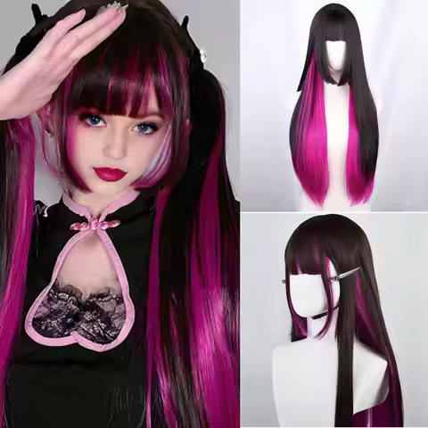 30 Inch Lolita Princess Cut Synthetic Wig Purple Pickled Japanese Style Cosplay Jellyfish Hime Long 