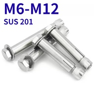 [HJC-GY] 201 Stainless Steel Sleeve Anchor Wall Plug | Expansion Anchor Bolt  M6/M8/M10/M12