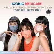 Iconic 4 Ply Medical Face Mask 30's