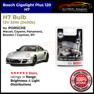 Bosch H7 Plus 120 Gigalight Headlight Bulb for Porsche 911 [996 997] Boxster/Cayman [986 987 981] Ca