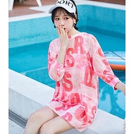 Bộ đồ bơi bikini nữ 2 mảnh kín đáo đi tắm biển tôn dáng giấu bụng dài tay che nắng , đi tập yoga, đi