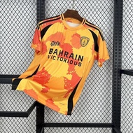 Paris FC 2025-2026 Third Football Jersey Orange Red Pixel Print Bahrain Victorious Soccer T-Shirt Fa