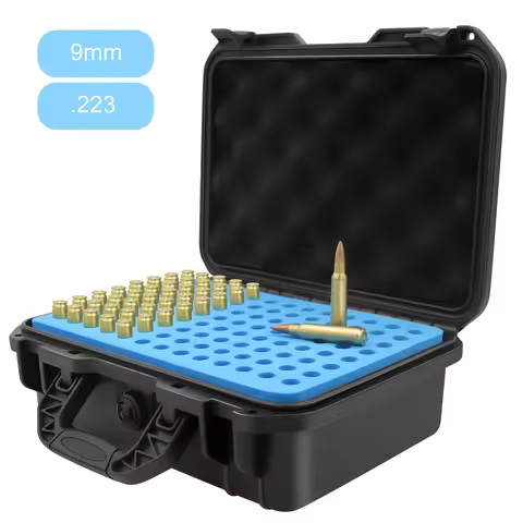Tactical Ammo Storage Box 9mm .223 Ammo Box 104 Rounds Bullet Waterproof Hunting Ammo Case Ammunitio
