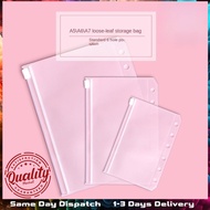 A5/A6/A7 Zipper transparent loose-leaf bag 6-hole notepad notebook notebook storage bag PVC ticket b