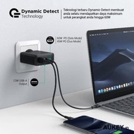 READY AUKEY CHARGER IPHONE SAMSUNG 60W PD &amp; DYNAMIC DETECT ORIGINAL