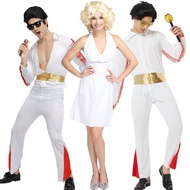 Halloween Costume cos Marilyn Monroe Costume Elvis Costume Skirt Wig Big Wave Performance Costume