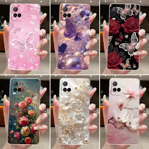 For Vivo Y33S V2109 Y33T V2146 Back Cover Vivo Y21 2021 Y21S Y21A Y21E Y21T Case Clear Luxury Butter